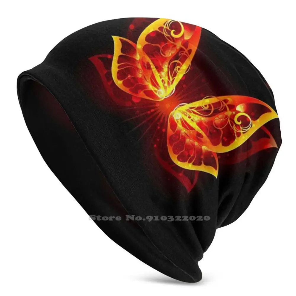 

Fire Of Fiery Unisex Cap Windproof Thin Hats For Men Women Child Fire Of Fiery Flame Insect Wing Fire Red Dark Background
