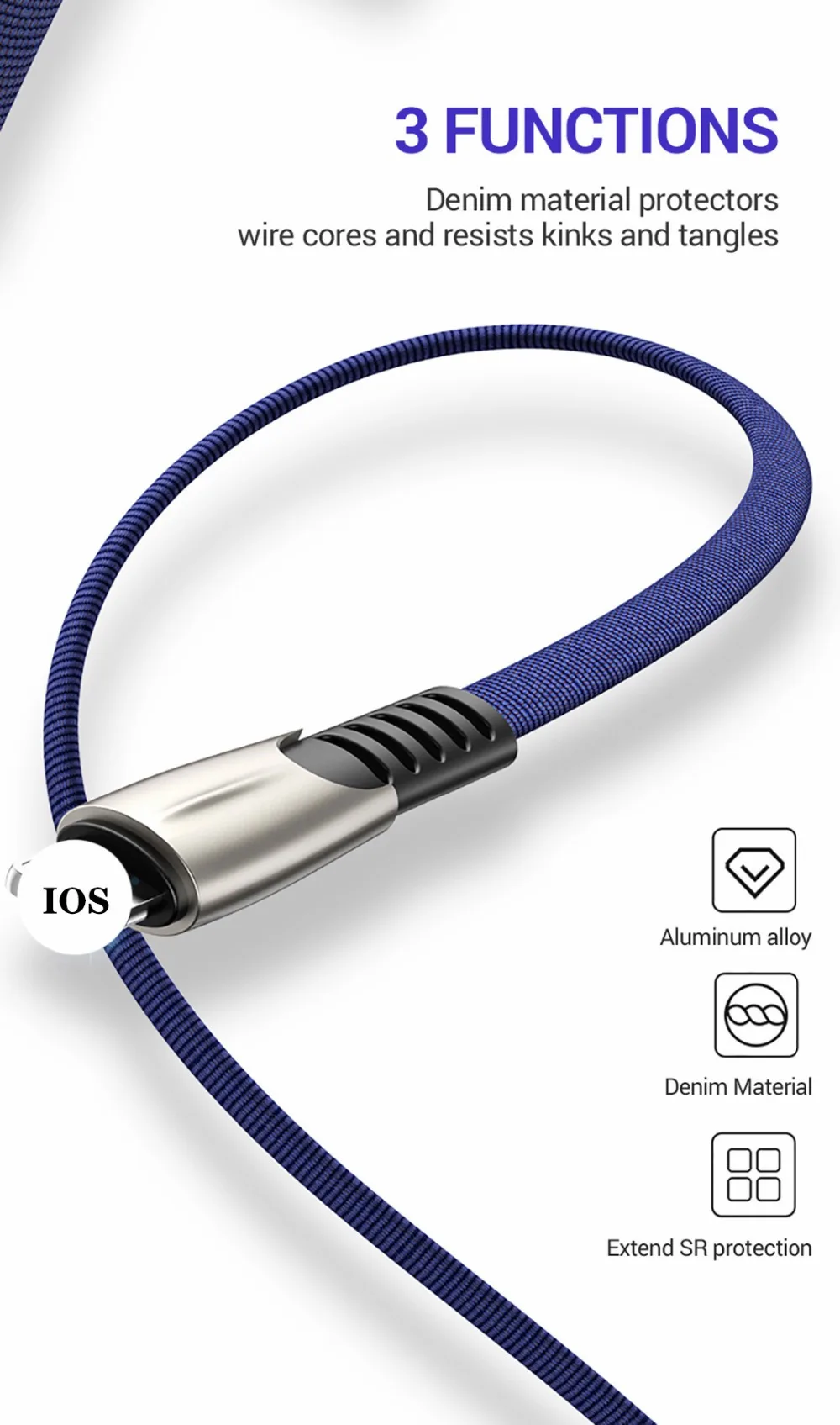 3A Micro USB кабель для передачи данных Быстрая зарядка Android кабель зарядное устройство Шнур для iPhone 7 samsung S9 Xiaomi type C USBC кабели для мобильных телефонов