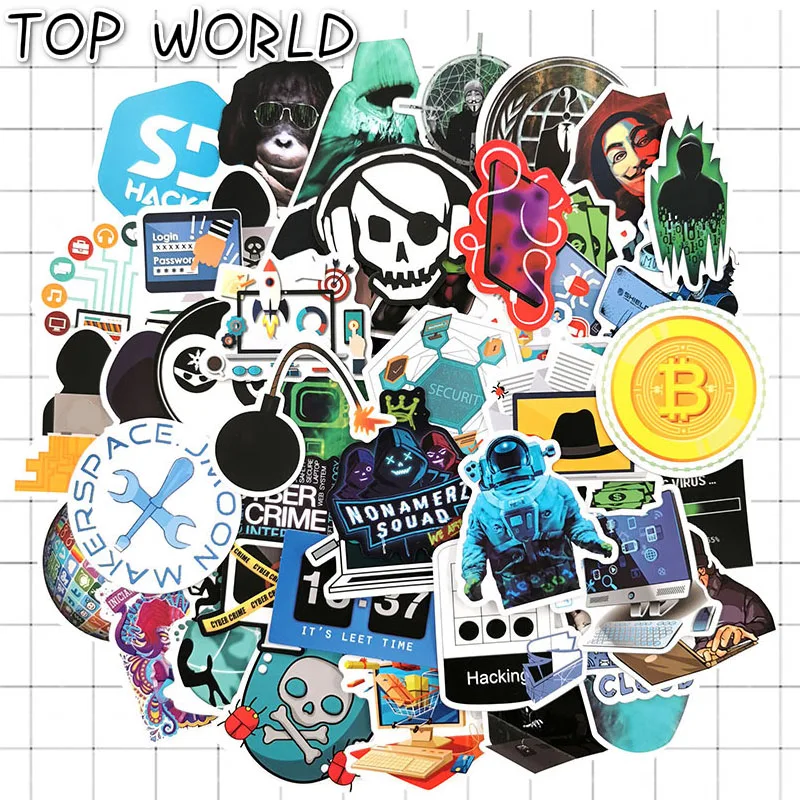 10/50 шт/набор хакеров программирования Язык Интернет загрузка программного