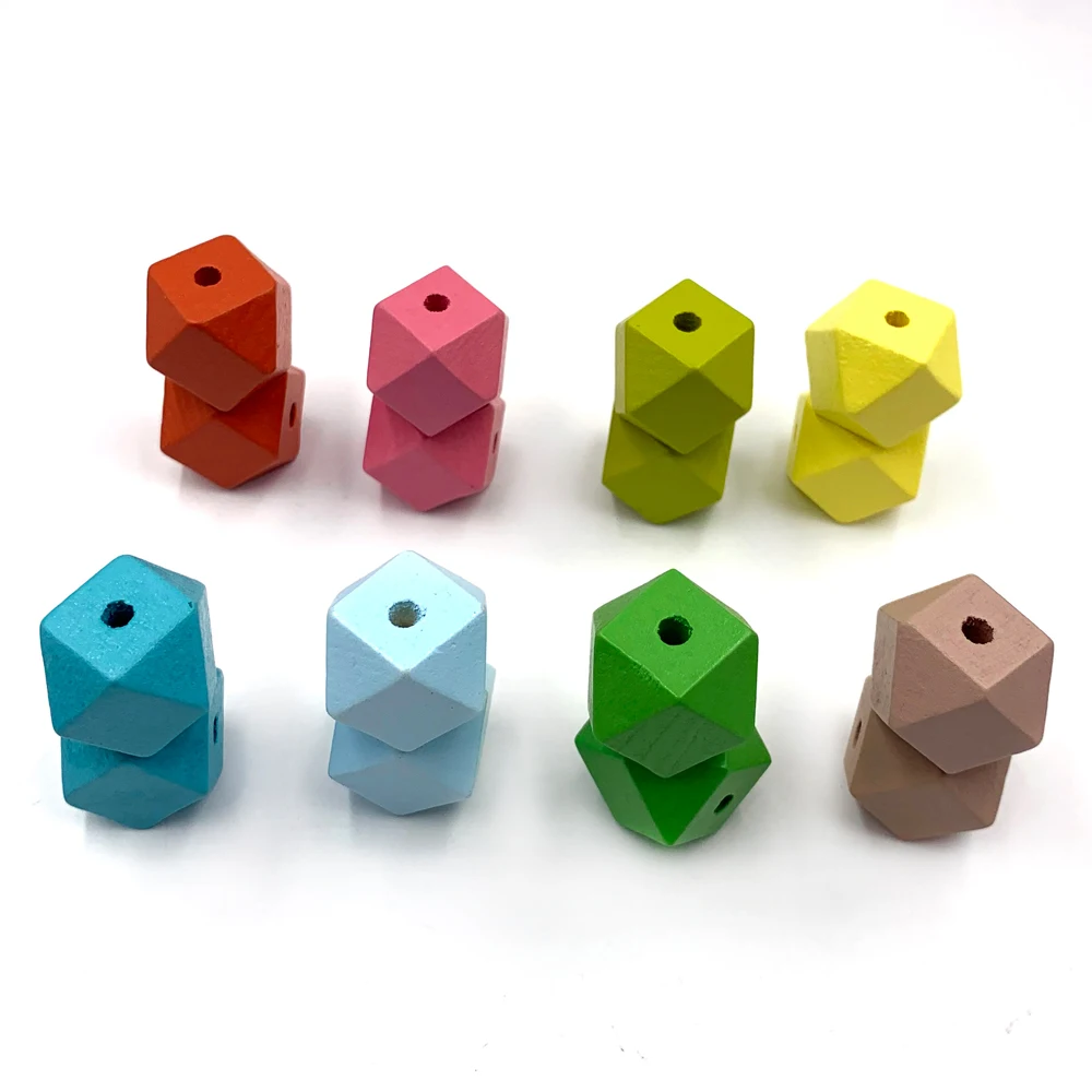 10 шт. восьмиугольные деревянные бусины 20 мм | Украшения и аксессуары