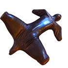 Женское нижнее белье из искусственной кожи на молнии с открытой промежностью и грудной грудью, Фетиш-одежда, прямая куртка, мужские сексуальные танцевальные костюмы для собак и подчиненных