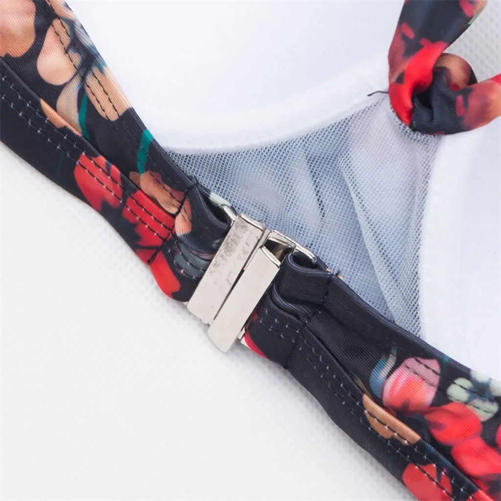 

Plus Size Women High Waist Sexy Floral Print Bikini 2020 Push Up Swimwear Women Swimsuit Brazilian Biquini 3XL Summer Beachwear