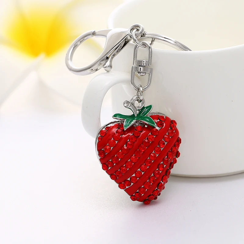 Tinykenro новый модный стиль стразы супер милая косая полоска Клубничная сумка