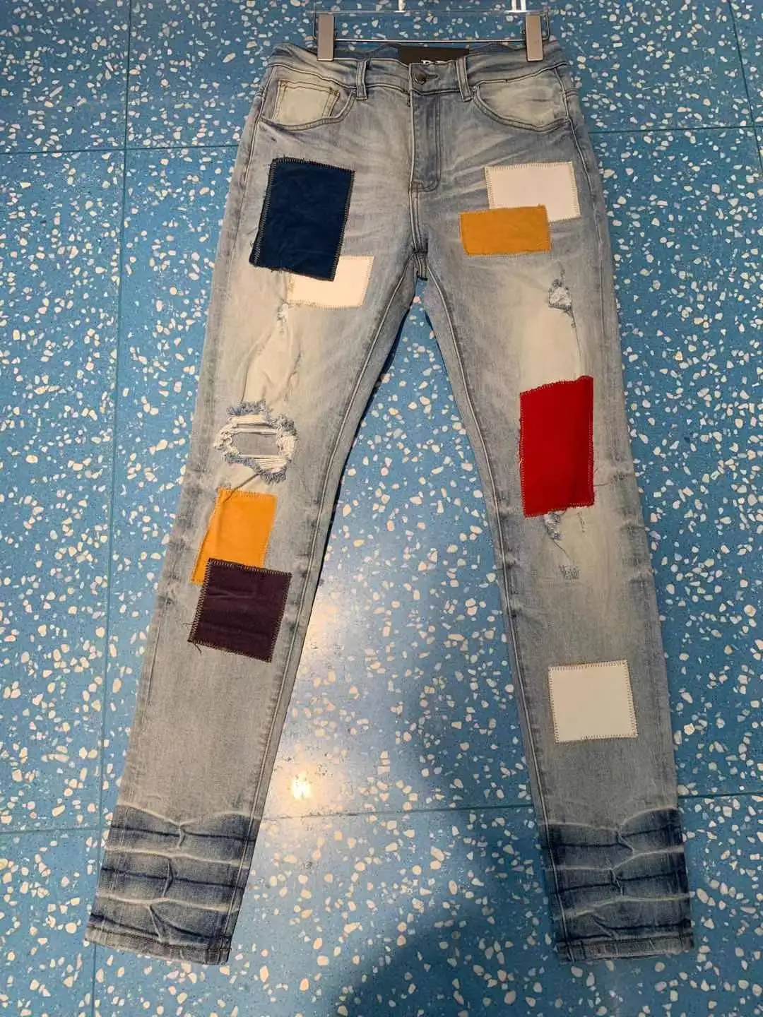 

Fashion Jeans ZK01129 2021 Runway Luxury famous Brand European Design party style Men's Clothing