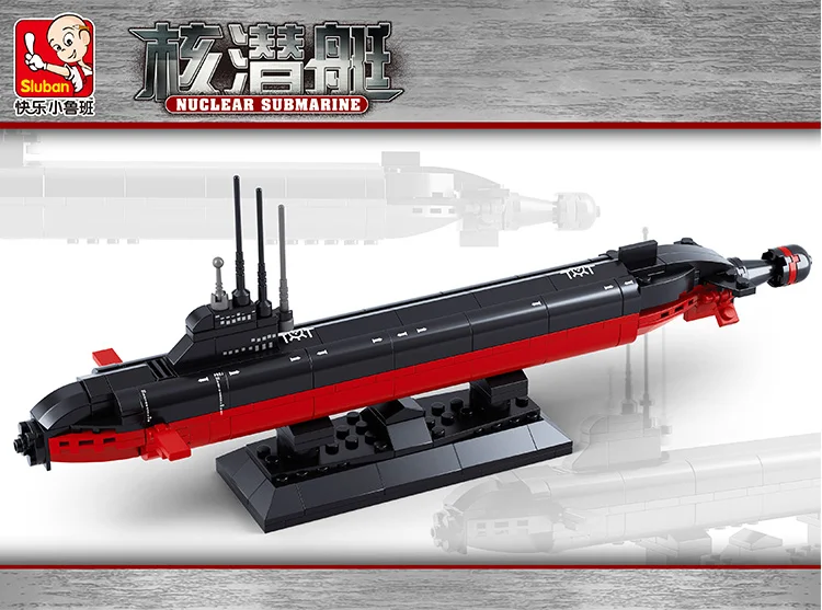 Модель Sluban строительные блоки морская подводная лодка военный корабль самолет Aircrafted Перевозчик военный корабль боевой крейсер Фрегат игрушки