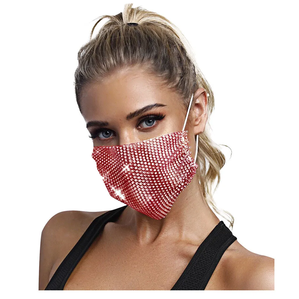 Маска для лица модная многоцветная Алмазная многоразовая маска носа и рта