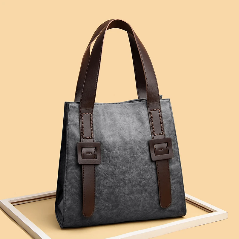 

Ladies Fashion Crossbody Bags 2021 High Capacity Retro Shoulder Bag Handbag Female High Quality PU Leather Women Messenger Bag