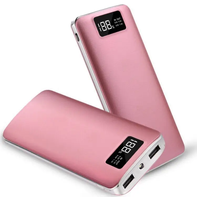 rose gold 30000mAh Xiao mi бренд QI 3,0 power Bank 30000 мАч водонепроницаемое портативное зарядное устройство 2 USB mi power bank ультратонкий купить 2 получить скидку 10% дропшиппинг - Color: rose gold 30000mAh