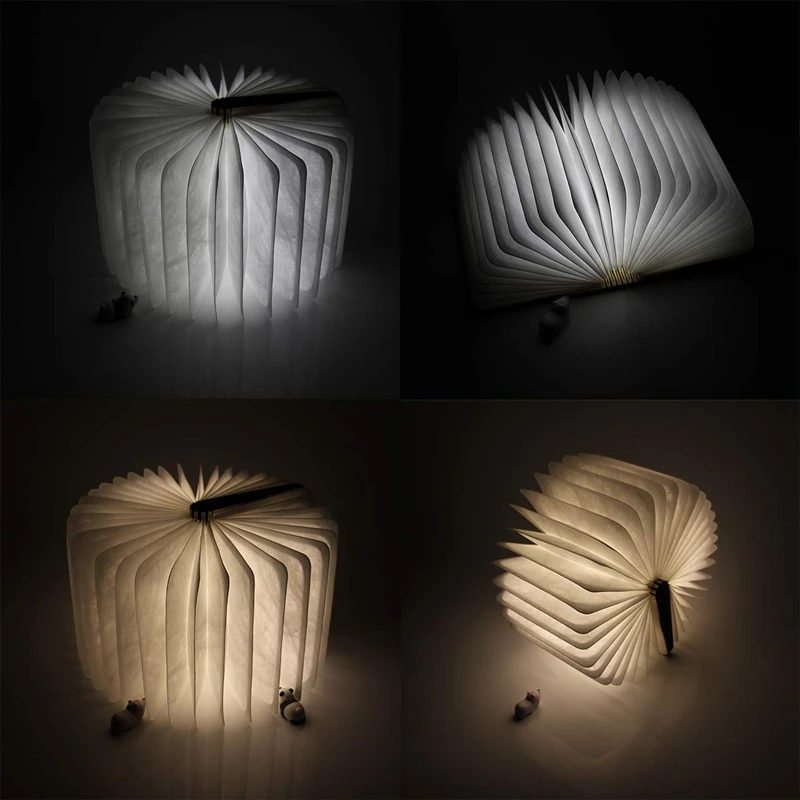 Складная Настольная лампа деревянный светодиодный портативный Настольный