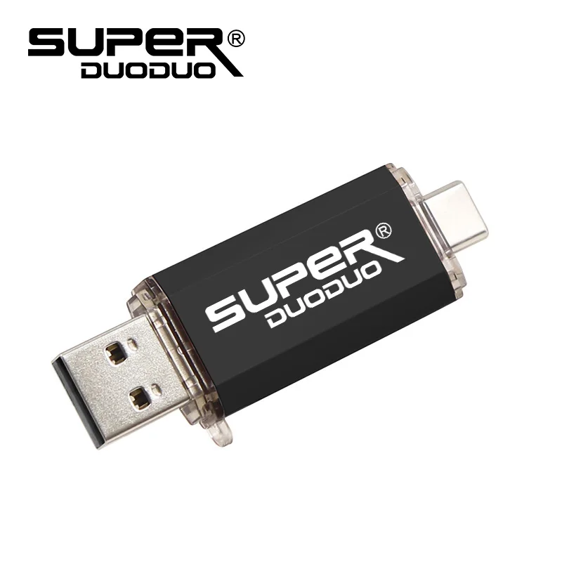 black Цветной USB 2,0 type-C металлический usb флеш-накопитель 16 ГБ 32 ГБ 64 ГБ 128 ГБ ключ usb флешка флеш-накопитель USB 2,0 для телефона type C - Цвет: black