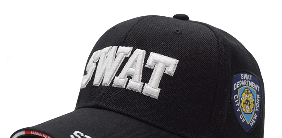 Новая мужская тактическая бейсбольная кепка SWAT вышивка письмо Snapback шляпа папы костяная мужская летняя спортивная армейская солнцезащитная Кепка Дальнобойщик черная Gorras