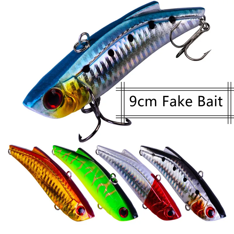 

9cm Fake Bait VIB Bait 27.4G The Sinking Water Iron Plate Lead Fish Bait Pencil Bait Fishing Lure Set Fishing Tackle Lure