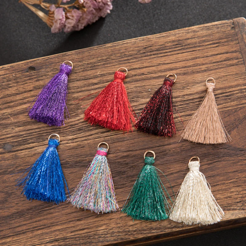 4cm Flash Rayon Tassel Earrings Crafts Jewelry Clothing Accessory | Украшения и аксессуары