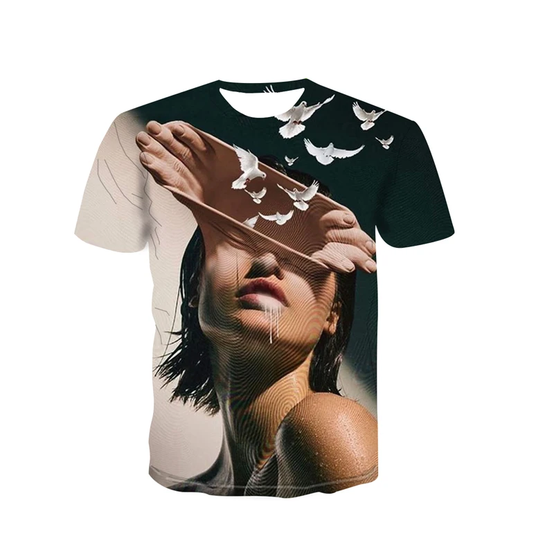 

2021 Summer New Modern Multifunctional T-shirt Creative Art Character Cartoon T-shirt Fashion Casual 3DT Shirt 110-6XL