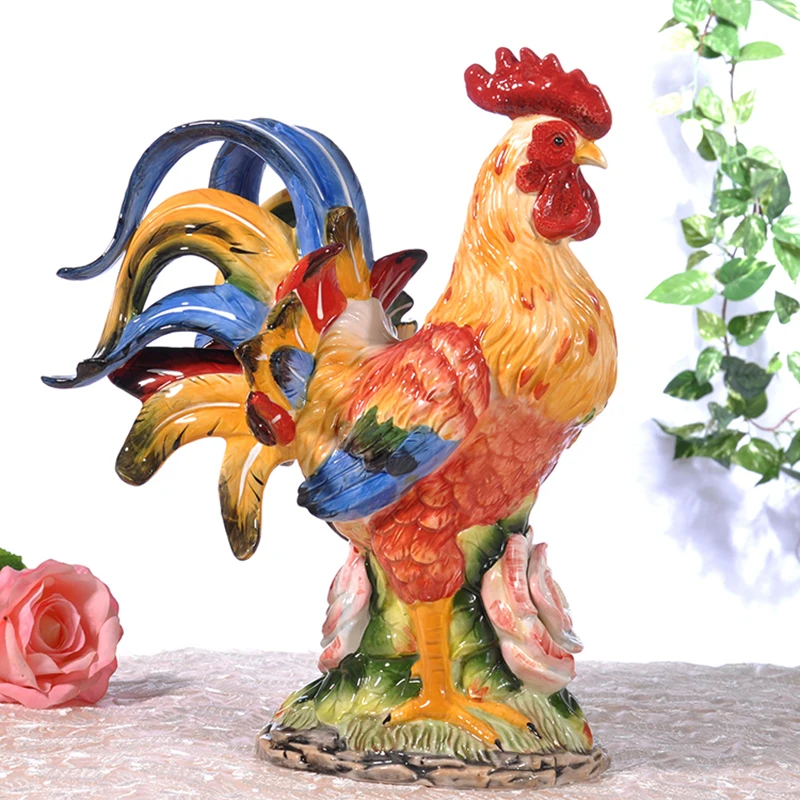WSHYUFEI Lucky cock украшение статуя животного высокое качество керамические изделия