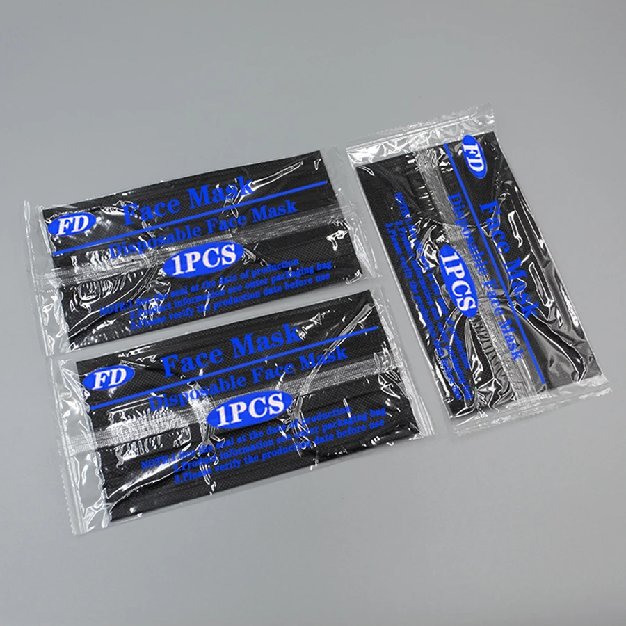 Индивидуально Пак маска белого и синего цвета одноразовые маски для лица 》