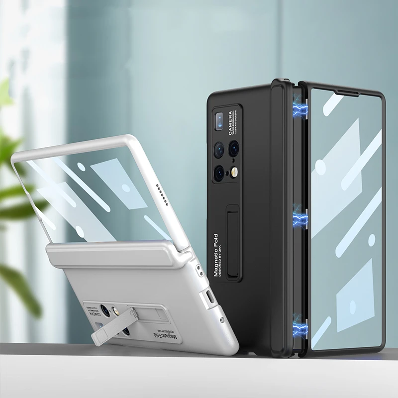 

Защитный чехол с магнитным шарниром для Huawei Mate X2, Матовый Жесткий Пластиковый Чехол для телефона с полным покрытием экрана