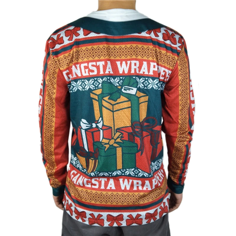 Футболка мужская с забавным 3D принтом рубашка гангста страшная Рождественская