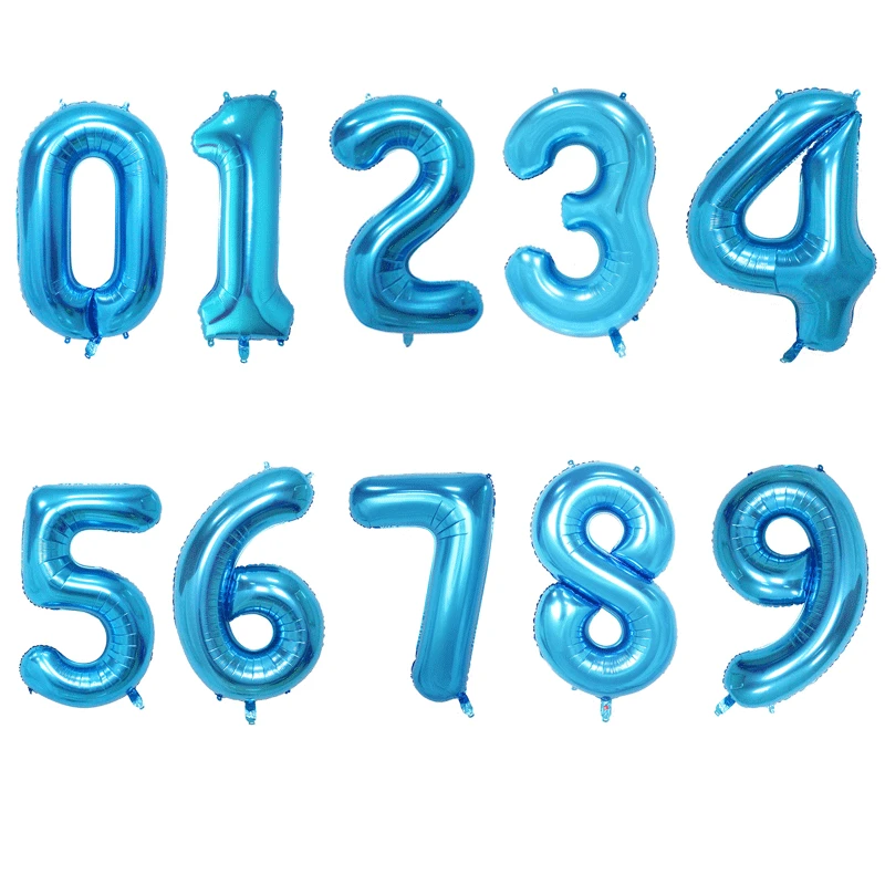 40 дюймовые цветные цифры-шары фольгированные фигурки-шары гелиевые воздушные