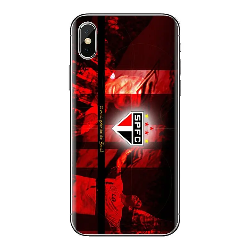 Sao Paulo FC SPFC Football Logo Soft Cover For iPhone XS Max XR X 4 4S 5 5S 5C SE 6 6S 7 8 Plus Samsung Galaxy J1 J3 J5 J7 A3 A5 |