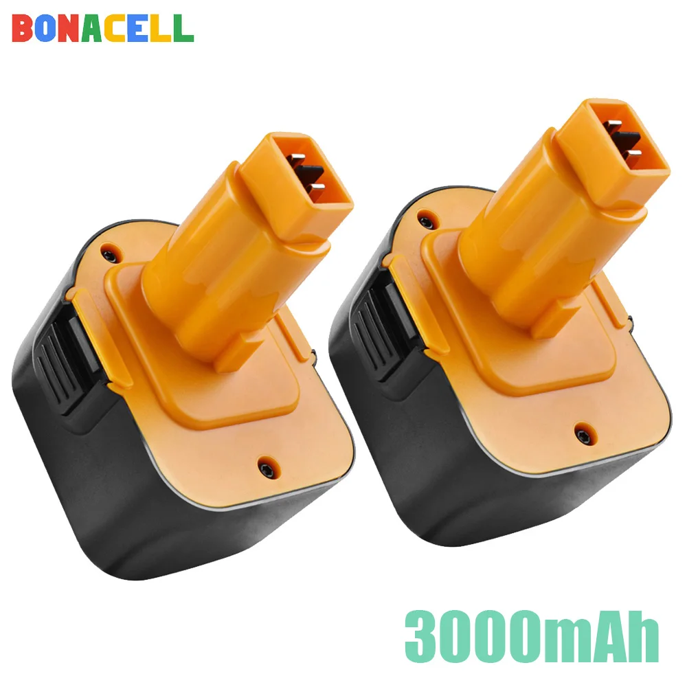3000mAH 2PACK Bonacell 12V 3500mAh для Black& Decker PS130 PS130A аккумулятор для электроинструмента A9252 A-9252 A9275 A-9275 A9266 - Цвет: 3000mAH 2PACK