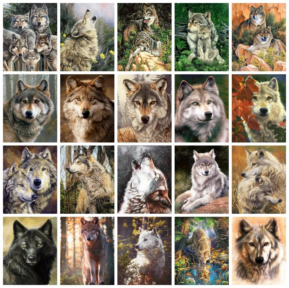 

AZQSD Paint By Numbers Animal HandPainted Home Decor Picture By Numbers Handmade Wall Art Crafts 60x75cm Framed Diy Gift