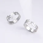 Кольца Teamer для мужчин и женщин, Индивидуальные Кольца из нержавеющей стали, кольца для пар, персонализированные ювелирные изделия, семейные подарки дружбы