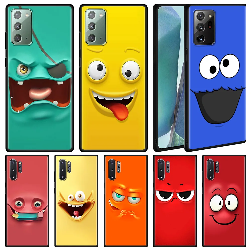 

Cute Cartoon Face Phone Capa for Samsung Note 20 Ultra 10 Plus 10Lite 9 8 Soft Case for Galaxy M31 M30s M51 M31s Tpu Cover