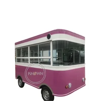 4 kw four wheels electric food truck outdoor mobile food cart for sell fast food hotdog on street with large sales window