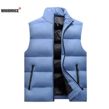 WOODVOICE Brand Men's Vest Sleeveless Jacket Fashionable and Cotton Warm Slim Sleeveless Jacket Men's Vest Chaleco Para Hombres