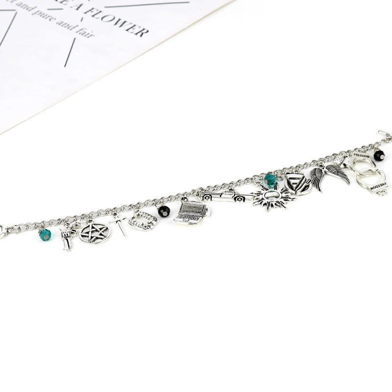 Браслет в стиле фильма сверхъестественное Миниатюрный пистолет Звездный меч