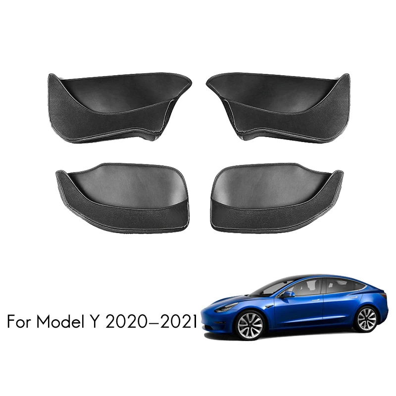 

Door Slot Leather Protective Pad Door Storage Box Pad for Tesla Model Y 2021 Car Styling Modification Accessories