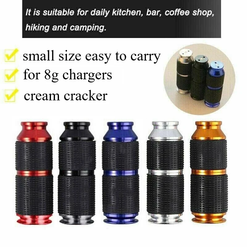 

1Pcs Portable Detachable Cream Bomb Opener Mini Rubber Grip Safe Gas Canister Dispenser Whipping Cream Dessert Kitchen Gadgets