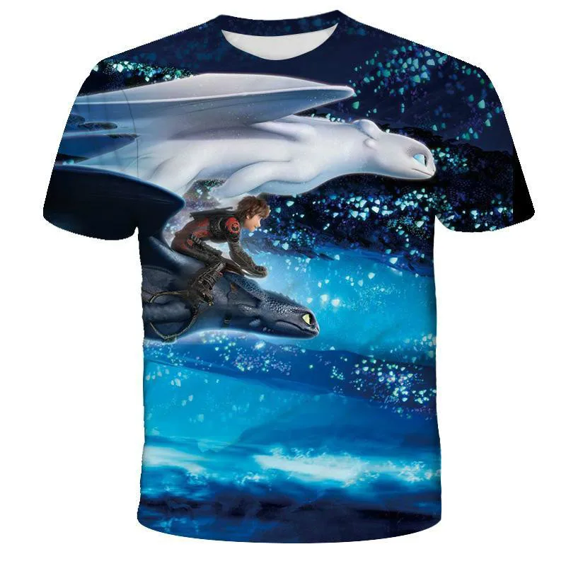 

3D printing T-shirt casual fish print T-shirt boys fashion fat head fish short-sleeved hip-hop 2021 summer new style