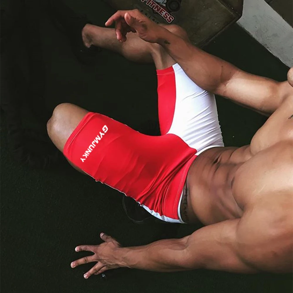 

Fitness Shorts Men's Casual Color Matching Mesh Running Basketball Pants Korean Quick-Drying Five-Point Pants