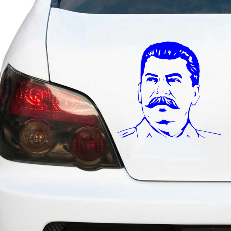 CK2337# наклейка на автомобиль JABEL JOSEPH STALIN из виниловой пленки серебристого/черного цвета для украшения бампера и окна.