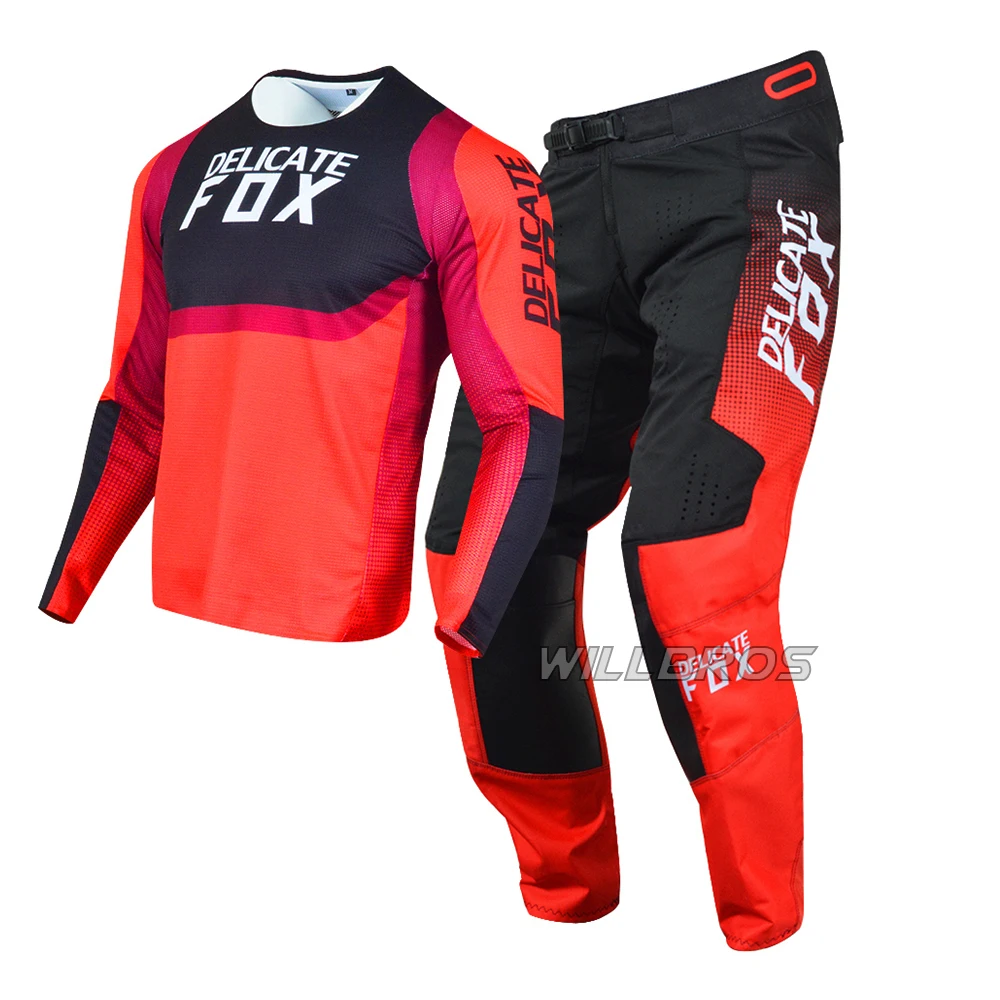 

Delicate Fox 2021 360 Voke Motocross MX Jersey Pant Combo Dirt Bike Off Road DH ATV UTV MTB Men's Gear Set