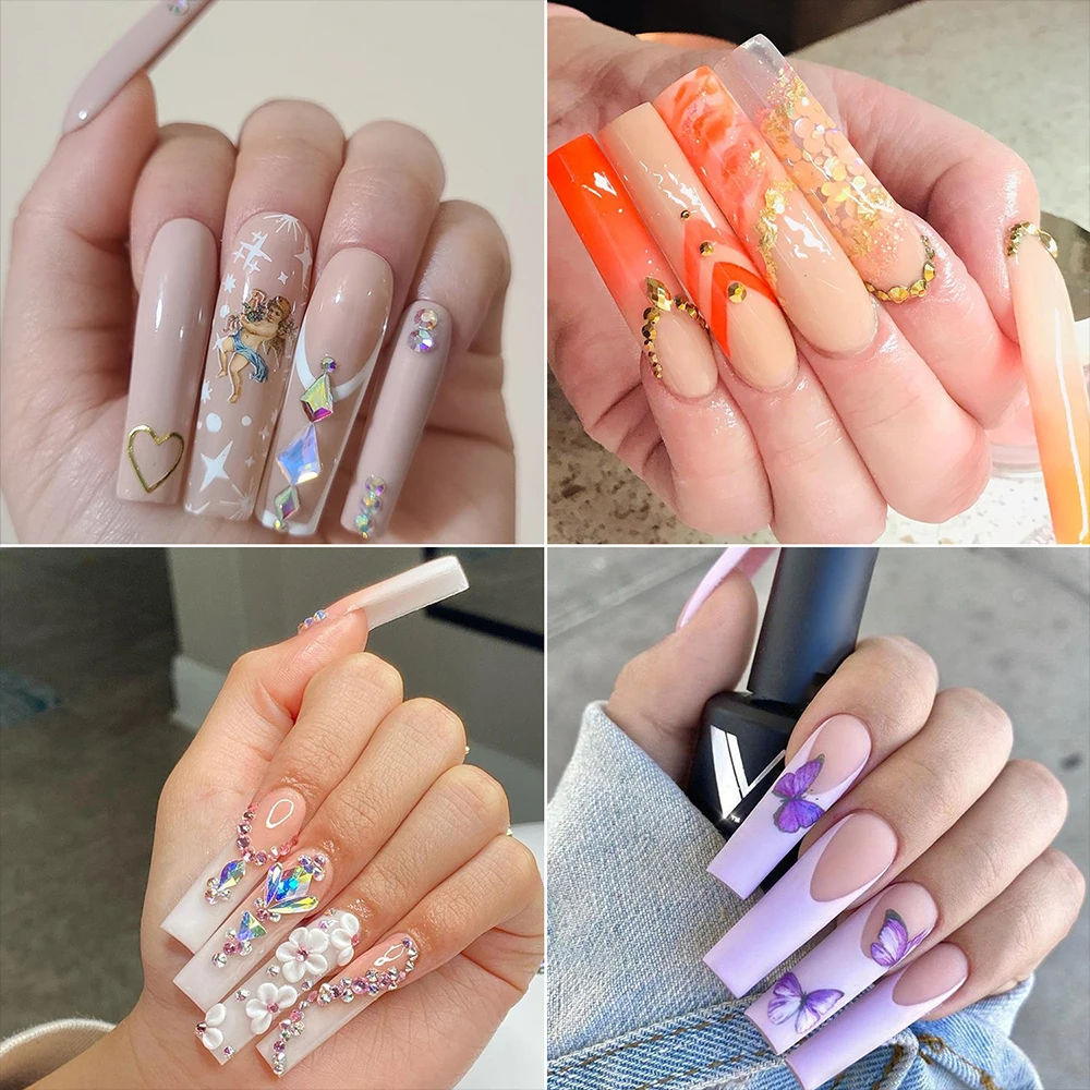 120 шт./кор. XXL конические квадратные накладные ногти для наращивания ногтей