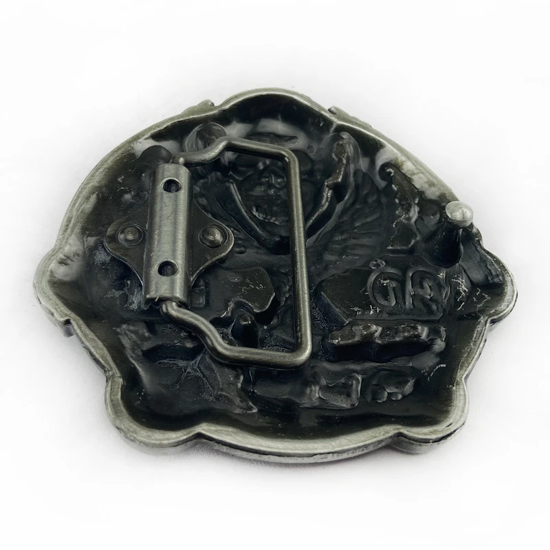 Rock Skull 3D Metal Belt Buckle Punk Vintage Motorcycle Buckles Skeleton Style Jeans Accessories Suit 4cm Width Belts | Дом и сад