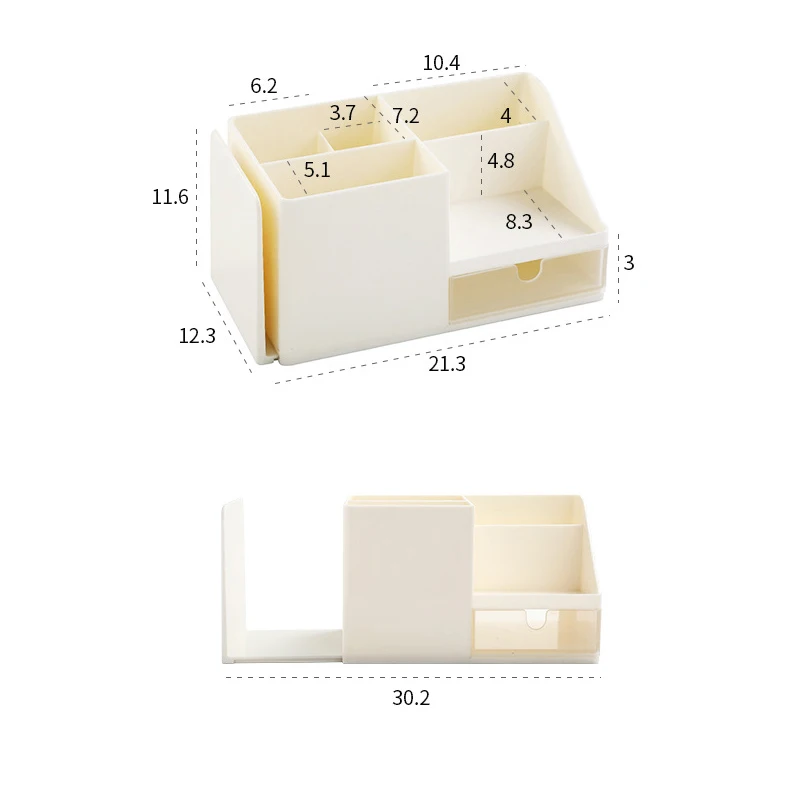 

Creative ABS Desk Office Organizer Storage Pen Holder Desktop Pencil Sundries Stationery Badge Box Office School Supplies