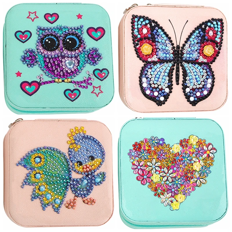 

DIY 5D Mosaic Rhinestone Jewelry Storage Box Special Shape Diamond Resin Painting Kit Jewelry Organize Case Holder Gifts