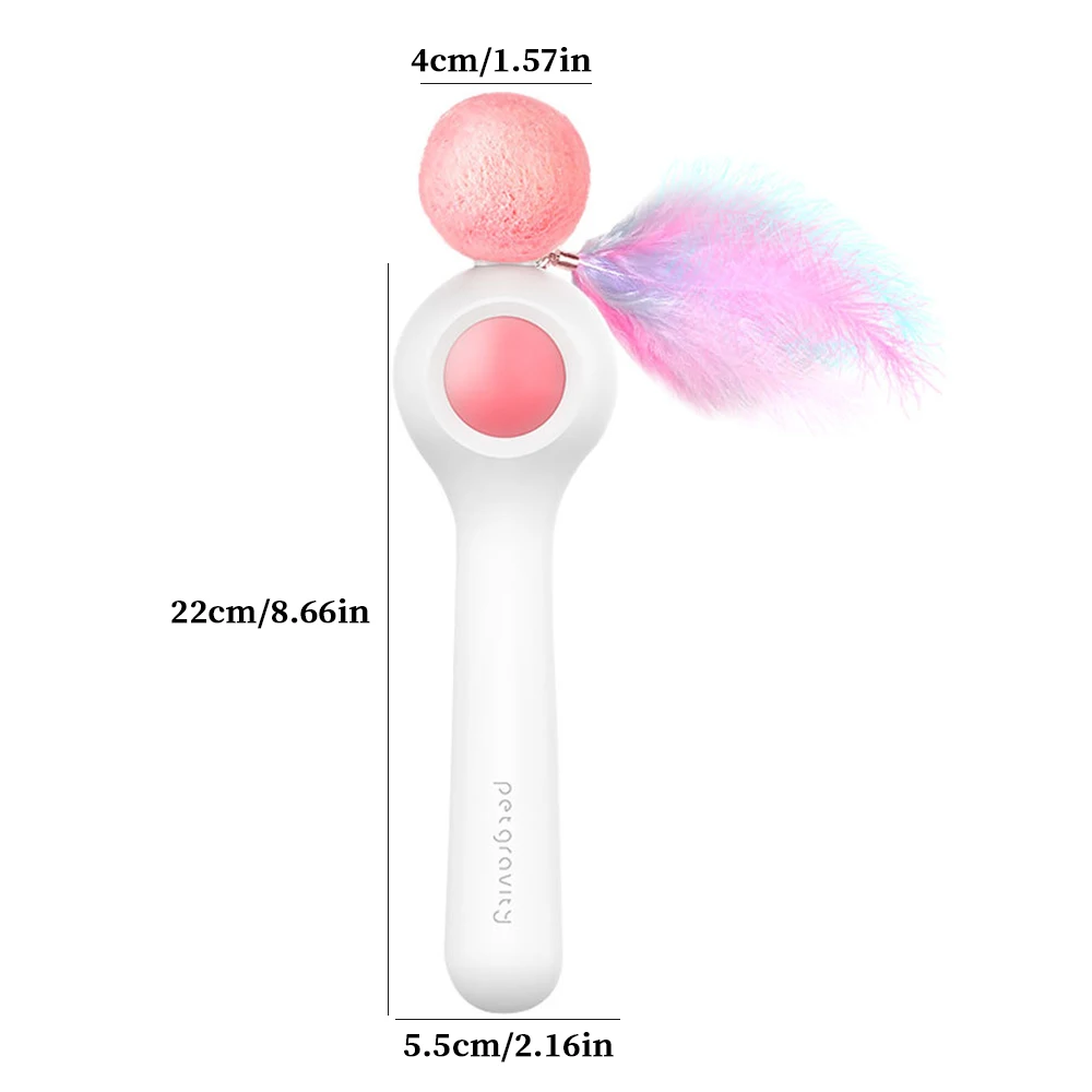 

Cat Toys Cute Funny Auto-scaling Interactive Cat Teasing Stick Rod Teaser Wand Plastic Pet Toys For Cats Stick Cat Supplies