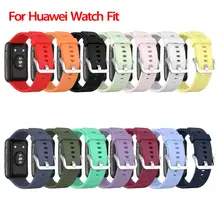 New Sport Silicone Watch Strap For Huawei Watch Fit Original SmartWatch Band Replacement For Huawei Watch Fit WristBand Bracelet