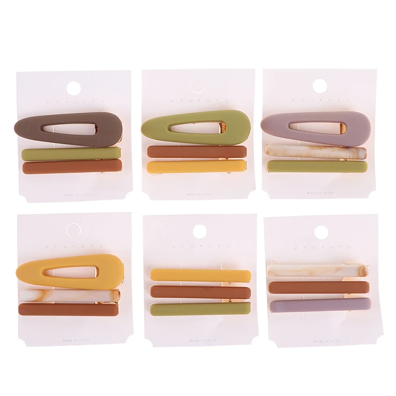 

3Pcs/set Fashion Hair Accessories Hairpins Hairgrips Korean Vintage Hollow Waterdrop Barrettes Sets For Women Girls