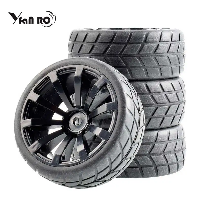 4 шт. шины для ступицы колеса 1/10 HSP диаметр 64 мм Сверхмягкие и прочные гоночных шин