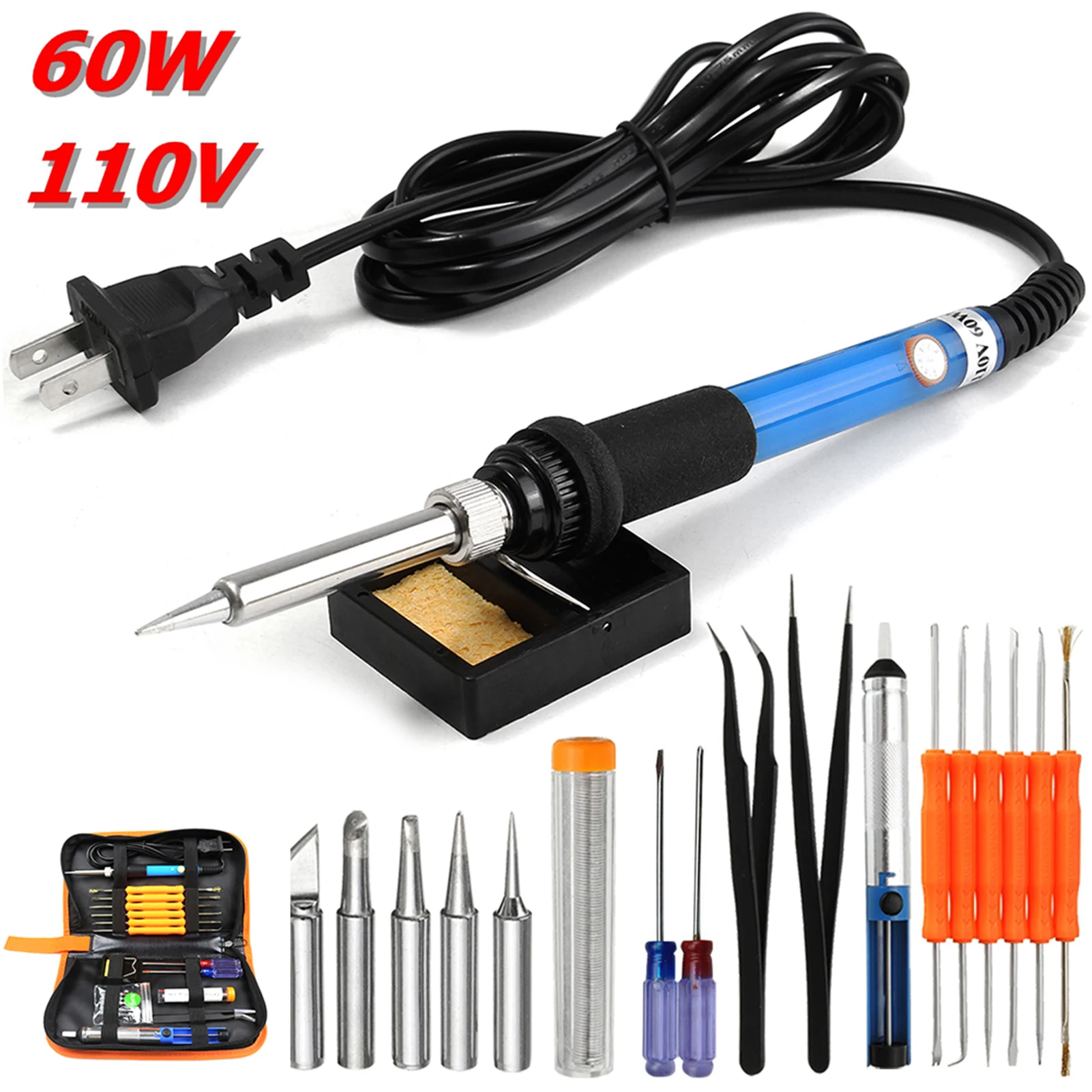 

Электрический паяльник, набор профессиональных инструментов, 60 Вт, регулировка температуры