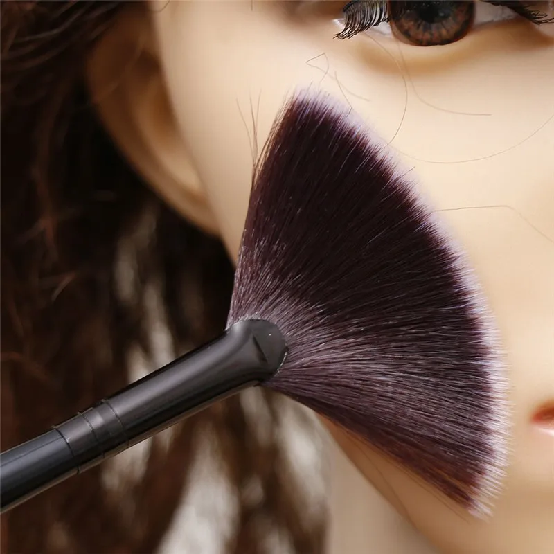 1 шт. тонкий вентилятор Форма порошок консилер смешивания Кисть для хайлайтера