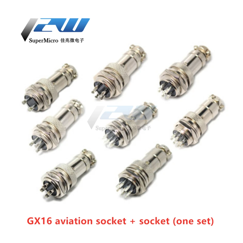 Мужской и Женский авиационный соединитель GX16 металлический разъем для панели 16
