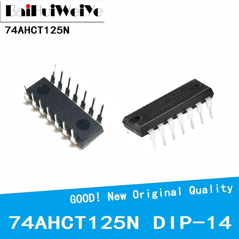 10 шт./лот SN74AHCT125N 74AHCT125N 74AHCT125 SN74AHCT125 DIP-14 буферный линейный драйвер DIP14, новый оригинальный чипсет хорошего качества
