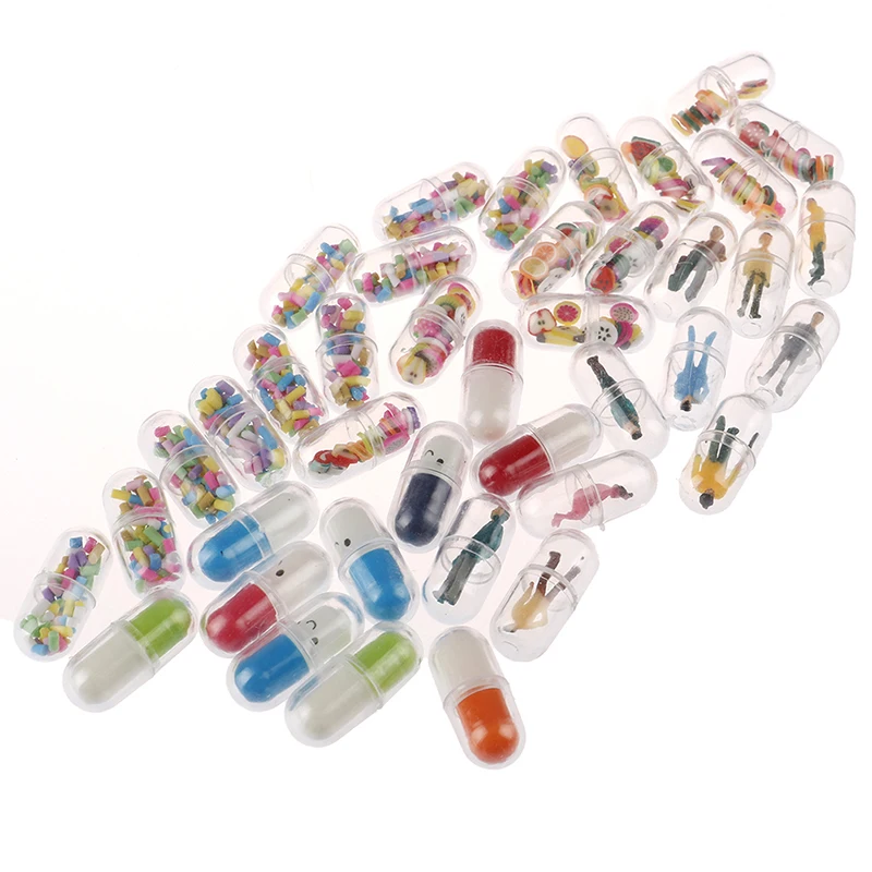 

10PCS Slime Mini Capsule Coloured Man Smiling Face Slime Filler For Kids Plasticine DIY Slime Accessories Decoration Supplies